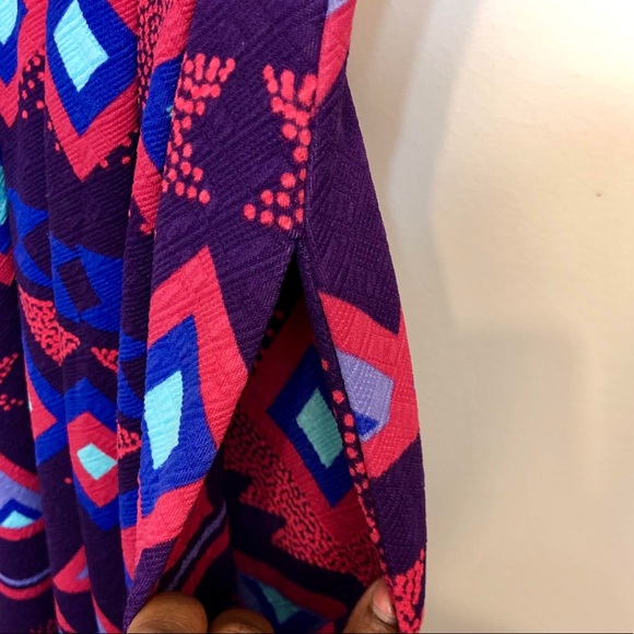 SOLD LuLaRoe “Amelia” Fit & Flare Aztec Dress XS - Picture 7 of 8